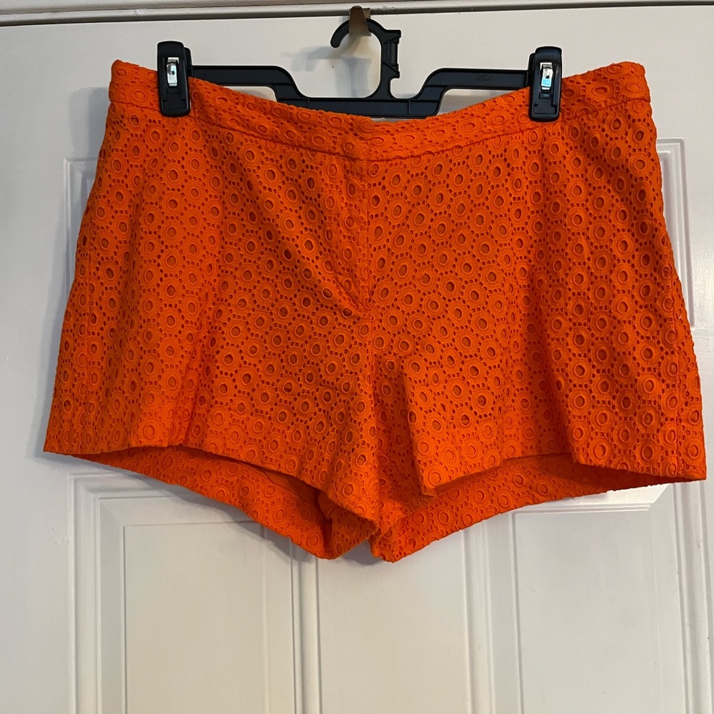Crown & Ivy High Waist Orange Shorts